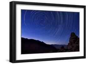 Star Trails from a Vista in Anza Borrego Desert State Park, California-null-Framed Photographic Print