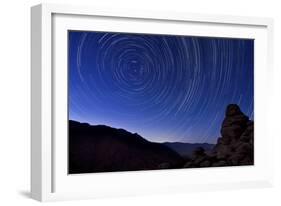 Star Trails from a Vista in Anza Borrego Desert State Park, California-null-Framed Photographic Print