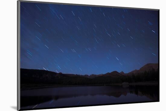 Star Trails over a Lake-W. Perry Conway-Mounted Photographic Print
