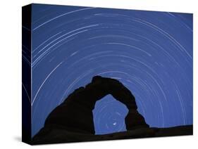 Star Trails over Delicate Arch-Paul Souders-Stretched Canvas