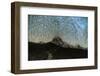 Star trails over Pumori Peak in the Himalayas, Nepal hiking to Everest Base Camp from Gorak Shep-David Chang-Framed Photographic Print