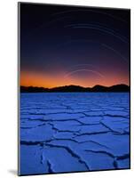 Star Trails Over Salt Pan-Bill Ross-Mounted Photographic Print