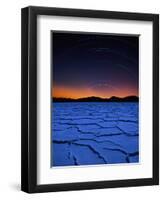 Star Trails Over Salt Pan-Bill Ross-Framed Photographic Print