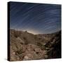 Star Trails over the Rugged Canyon in Anza Borrego Desert State Park, California-null-Stretched Canvas