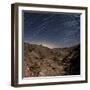 Star Trails over the Rugged Canyon in Anza Borrego Desert State Park, California-null-Framed Photographic Print