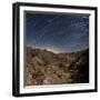 Star Trails over the Rugged Canyon in Anza Borrego Desert State Park, California-null-Framed Photographic Print