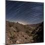 Star Trails over the Rugged Canyon in Anza Borrego Desert State Park, California-null-Mounted Photographic Print