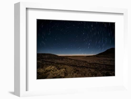 Star Trails over the Salar De Uyuni Salt Flats, Bolivia, South America-Kim Walker-Framed Photographic Print