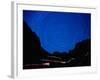 Star Trails withMountains at Night-Amy And Chuck Wiley/wales-Framed Photographic Print