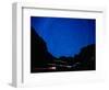 Star Trails withMountains at Night-Amy And Chuck Wiley/wales-Framed Photographic Print