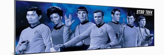 Star Trek Cast Blue-null-Mounted Poster