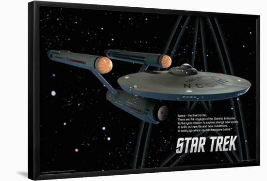 Star Trek - Enterprise Ship - Space the Final Frontier-null-Framed Poster