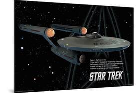 Star Trek - Enterprise Ship - Space the Final Frontier-null-Mounted Poster