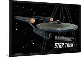 Star Trek - Enterprise Ship - Space the Final Frontier-null-Lamina Framed Poster