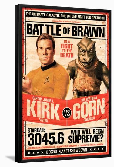 Star Trek- Kirk vs Gorn Stardate 3045.6-null-Framed Poster