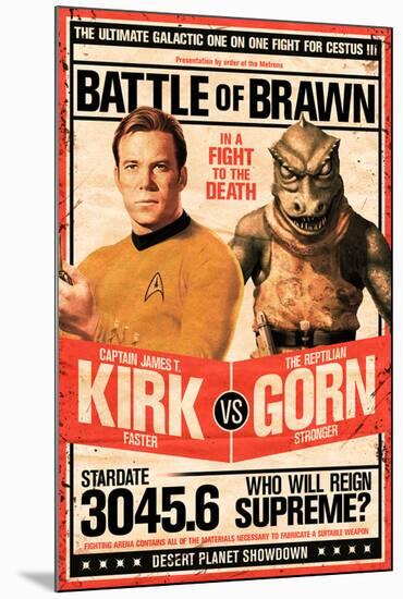 Star Trek- Kirk vs Gorn Stardate 3045.6-null-Mounted Poster