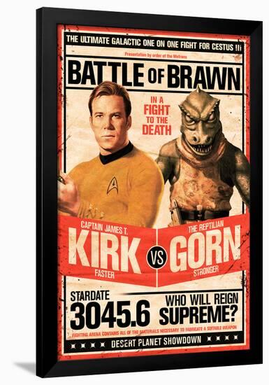 Star Trek- Kirk vs Gorn Stardate 3045.6-null-Framed Poster