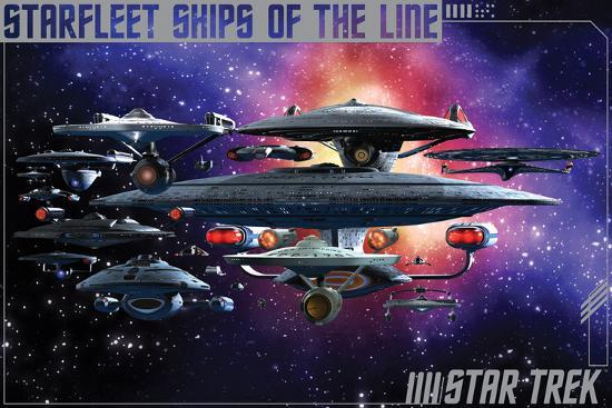 Star Trek- Ships Of The Line-null-Lamina Framed Poster