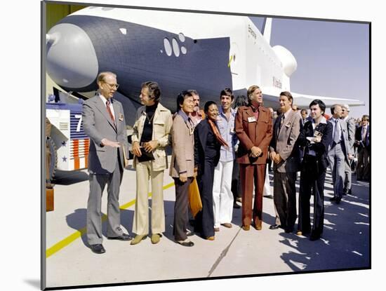 Star Trek Television Cast Members at the Roll Out of the Space Shuttle Prototype Enterprise-null-Mounted Photo