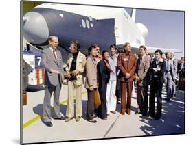Star Trek Television Cast Members at the Roll Out of the Space Shuttle Prototype Enterprise-null-Mounted Photo