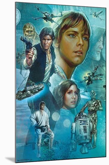 Star Wars: A New Hope - Celebration Mural-Trends International-Mounted Poster