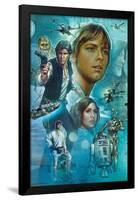 Star Wars: A New Hope - Celebration Mural-Trends International-Framed Poster