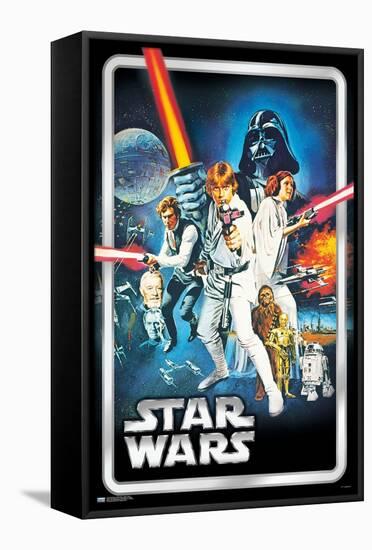 Star Wars: A New Hope - Classic Pose-Trends International-Framed Stretched Canvas