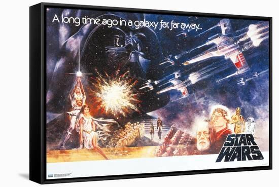 Star Wars: A New Hope - Horizontal One Sheet-Trends International-Framed Stretched Canvas