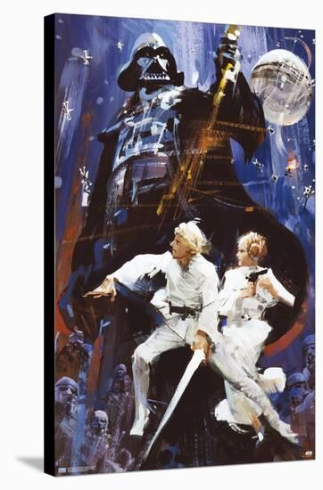 Star Wars: A New Hope - Illustrated One Sheet-Trends International-Stretched Canvas