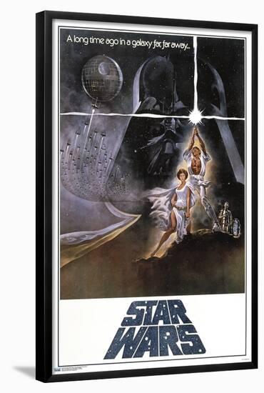 Star Wars: A New Hope - One Sheet B (No Billing Block)-Trends International-Framed Poster