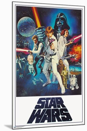 Star Wars: A New Hope - One Sheet (No Billing Block)-Trends International-Mounted Poster