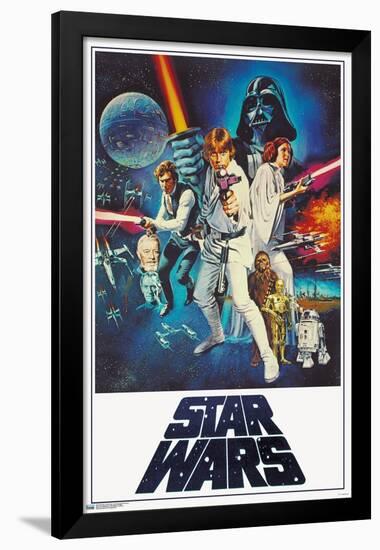 Star Wars: A New Hope - One Sheet (No Billing Block)-Trends International-Framed Poster