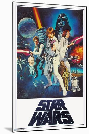 Star Wars: A New Hope - One Sheet (No Billing Block)-Trends International-Mounted Poster