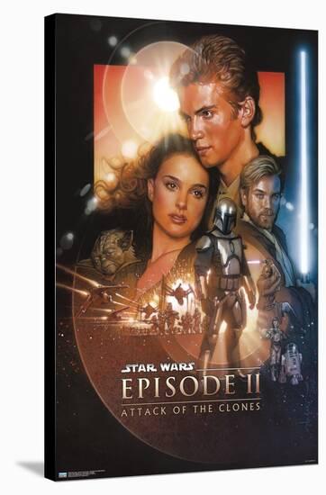 Star Wars: Attack of the Clones - One Sheet (No Billing Block)-Trends International-Stretched Canvas