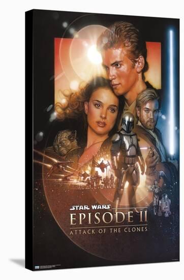 Star Wars: Attack of the Clones - One Sheet (No Billing Block)-Trends International-Stretched Canvas