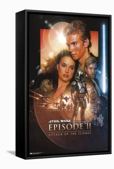 Star Wars: Attack of the Clones - One Sheet (No Billing Block)-Trends International-Framed Stretched Canvas