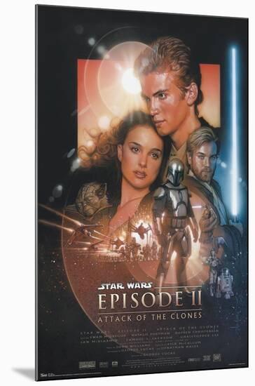 Star Wars: Attack Of The Clones - One Sheet-Trends International-Mounted Poster