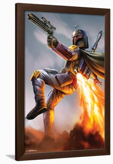 Star Wars- Boba Fett Rocket Action-null-Framed Poster