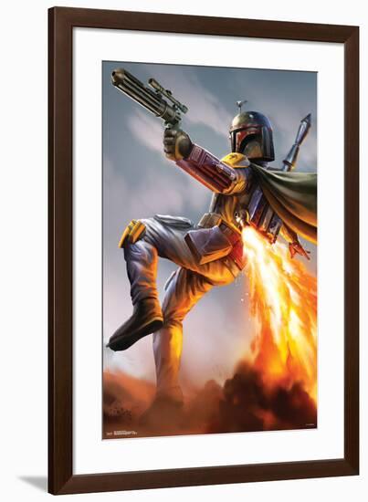 Star Wars- Boba Fett Rocket Action-null-Framed Poster