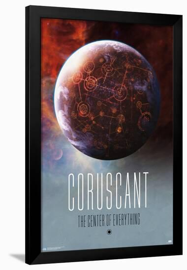 Star Wars: Coruscant - Visit Coruscant by Russell Walks 23-Trends International-Framed Poster
