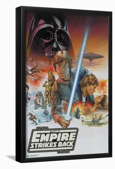 Star Wars: Empire Strikes Back - Cover Illustration-Trends International-Framed Poster