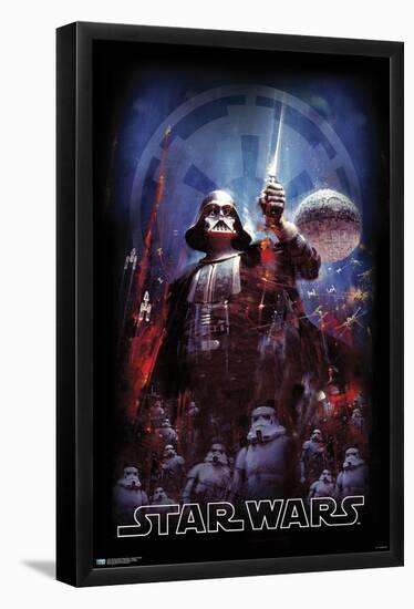 Star Wars: Empire Strikes Back - Empire Illustration-Trends International-Framed Poster