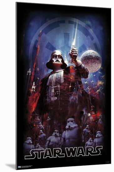 Star Wars: Empire Strikes Back - Empire Illustration-Trends International-Mounted Poster