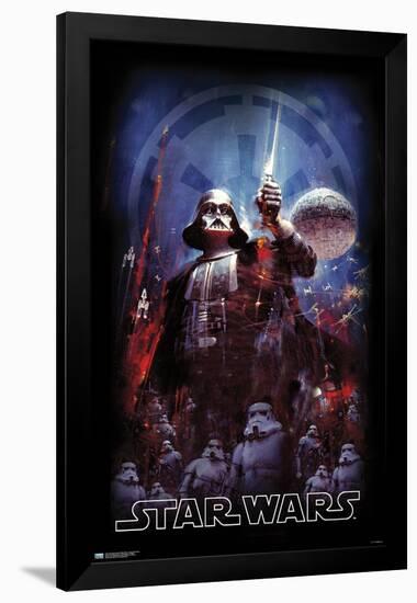 Star Wars: Empire Strikes Back - Empire Illustration-Trends International-Framed Poster