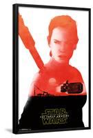 Star Wars Force Awakens - Rey Badge-null-Framed Poster