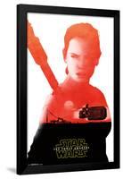 Star Wars Force Awakens - Rey Badge-null-Framed Poster