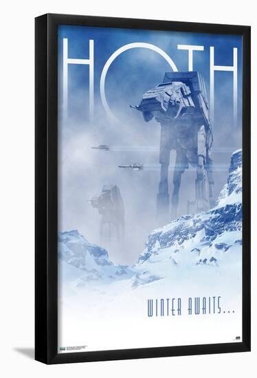 Star Wars: Hoth - Visit Hoth by Russell Walks 23-Trends International-Framed Poster