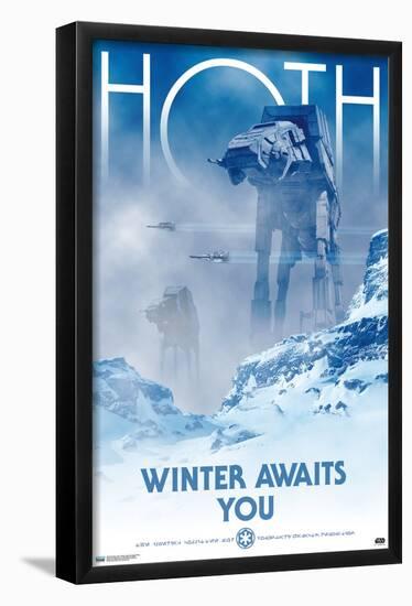 Star Wars: Hoth - Winter Awaits by Russell Walks-Trends International-Framed Poster