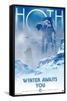 Star Wars: Hoth - Winter Awaits by Russell Walks-Trends International-Framed Stretched Canvas