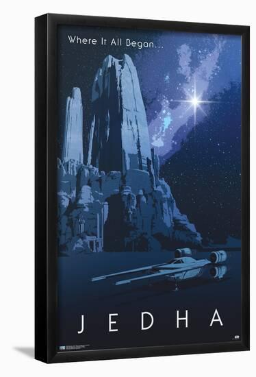 Star Wars: Jedha - Where It All Began by Russell Walks-Trends International-Framed Poster